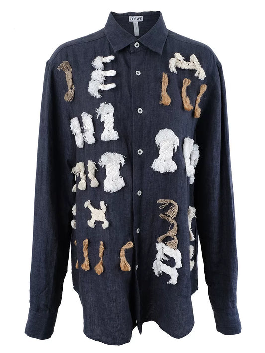 LOEWE Denim Long Coat with Charms