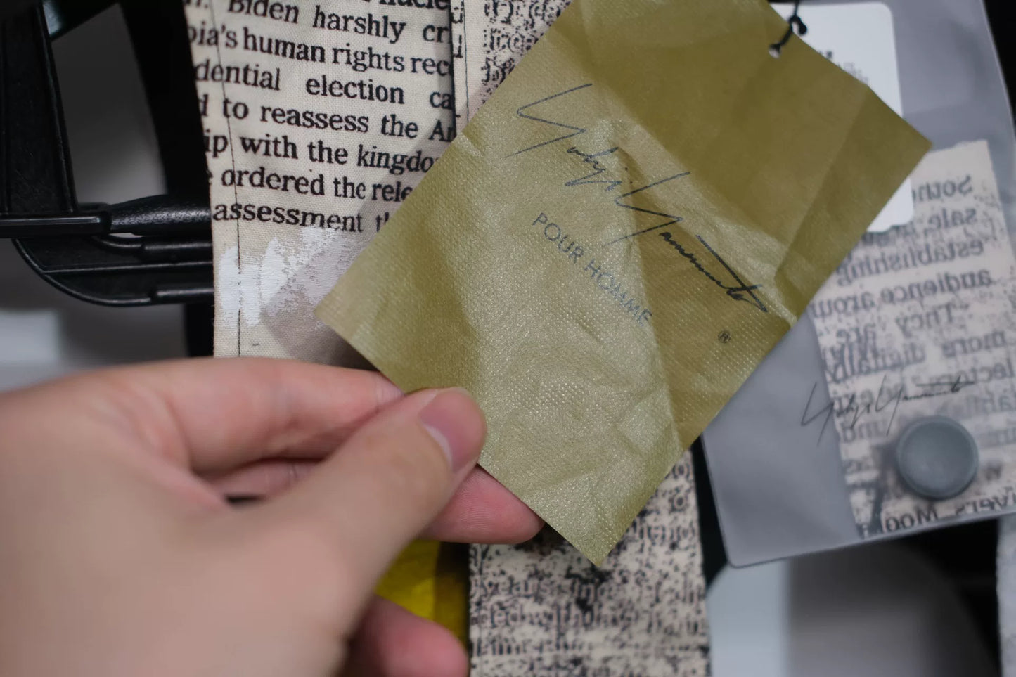 Yohji Yamamoto Yellow Newspaper Vest