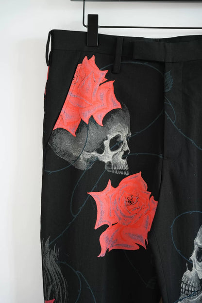 Yohji Yamamoto Rose Skull Trousers