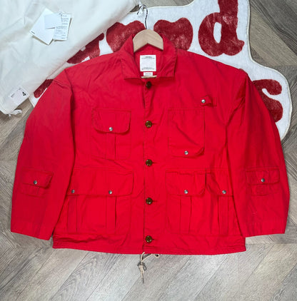 visvim minto hunting jacket in watermelon red