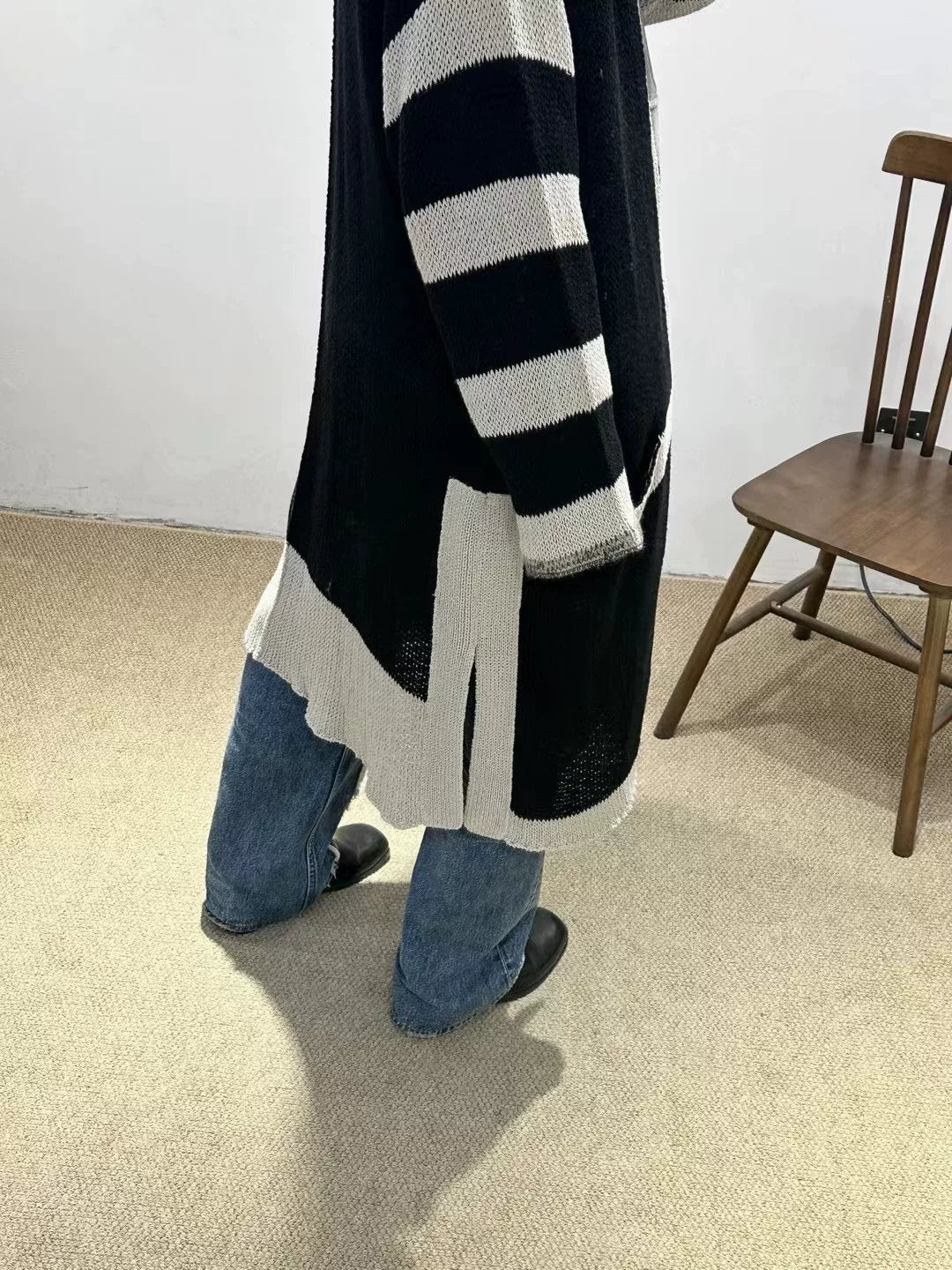 Yohji Yamamoto S/S 2021 Stripe Knit Jacket