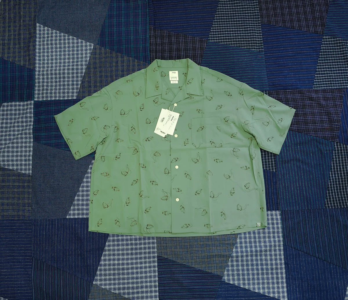 visvim Harmon S/S Roadster Shirt in Green
