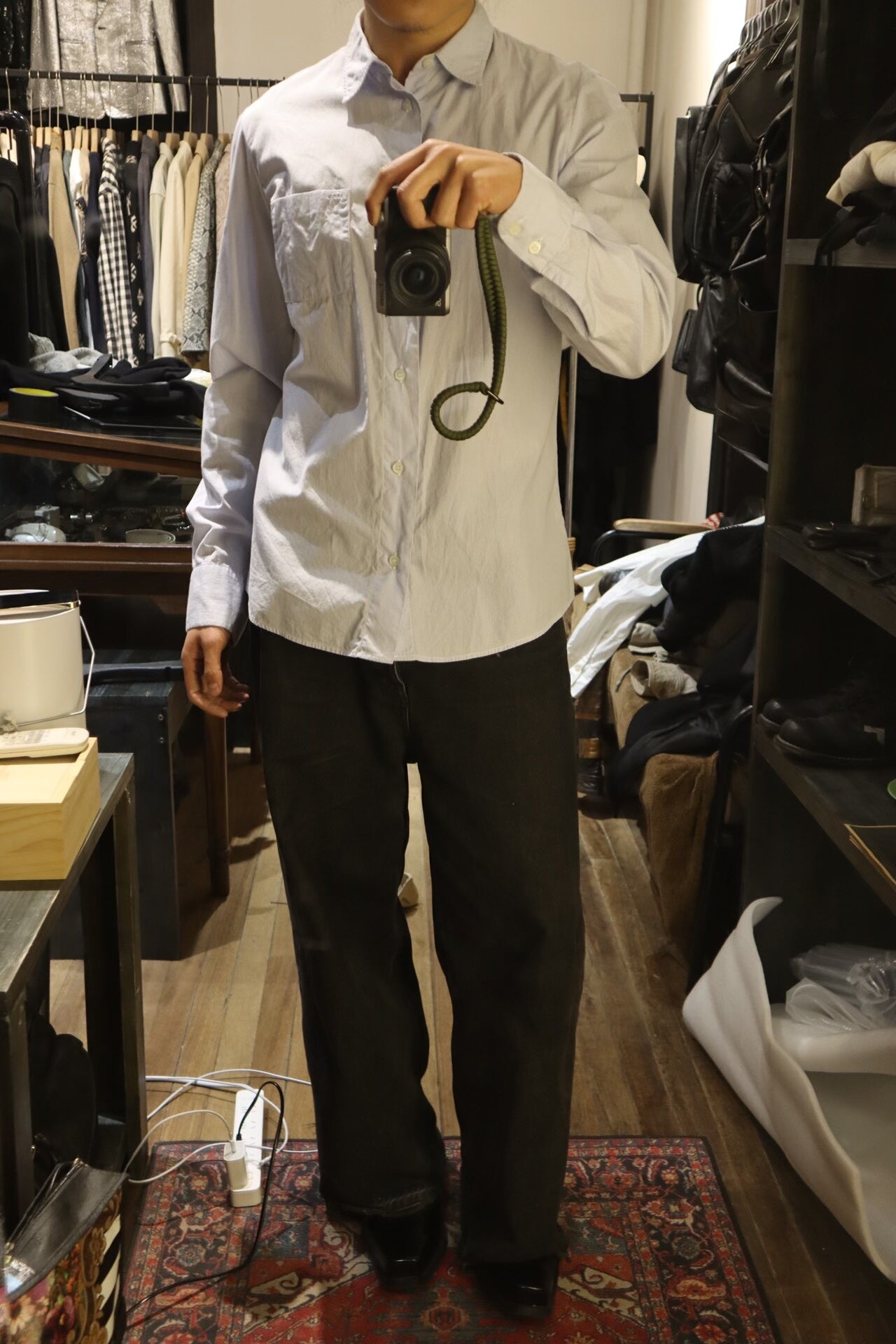 alexander mcqueen striped embroidered shirt