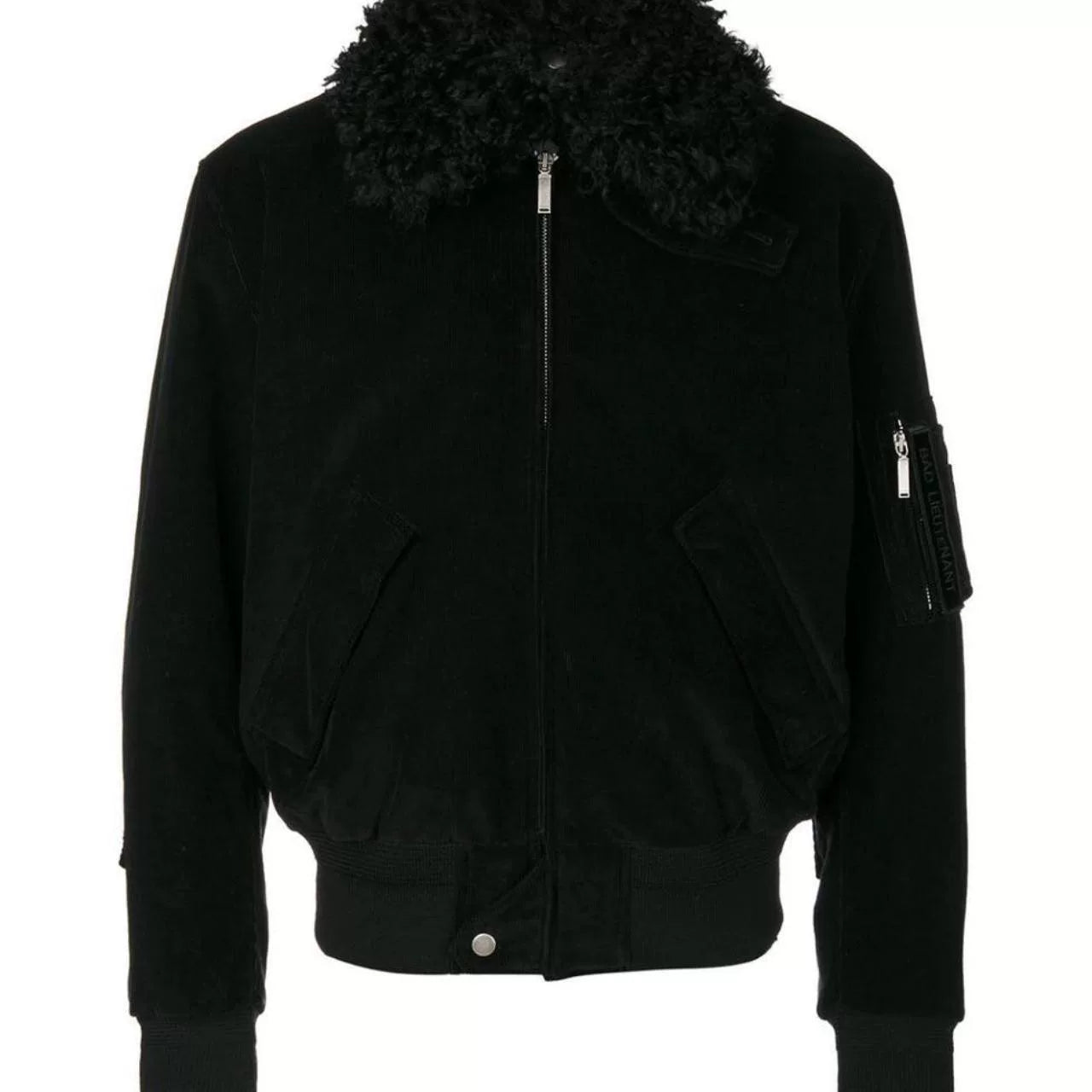 Saint Laurent MA1 Corduroy Fur Collar Jacket