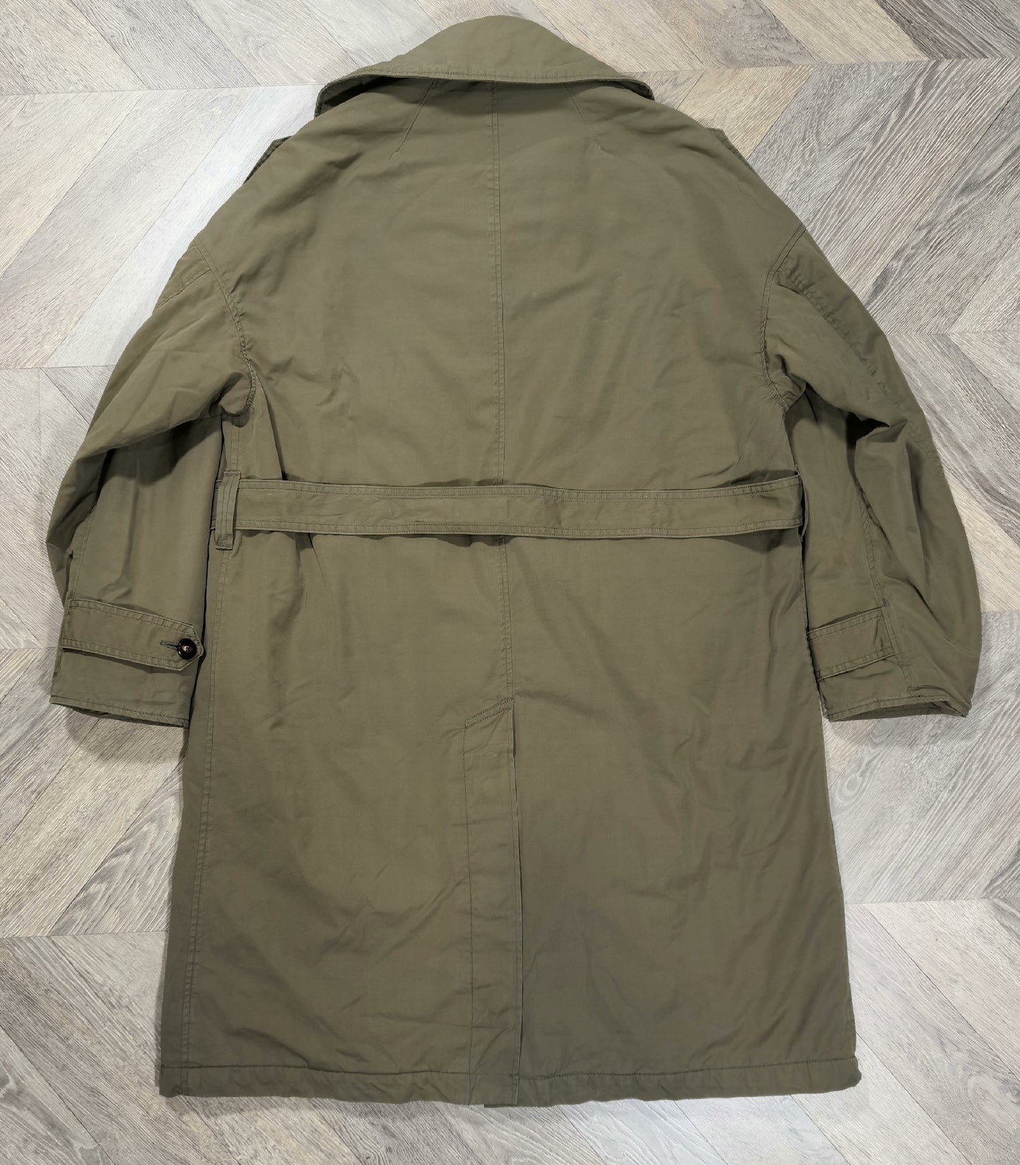 visvim dashiell trench coat in olive color
