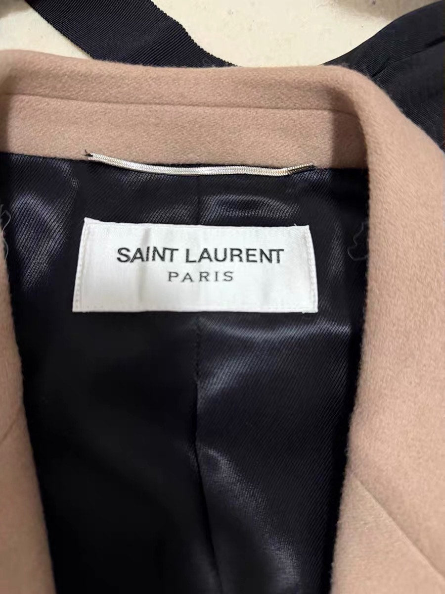 Saint Laurent Cashmere Wool Blend Coat
