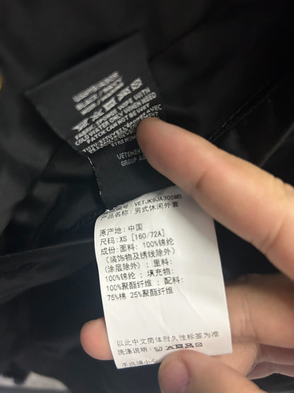 vetements x alpha bomber jacket with logos