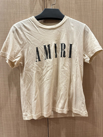 Amiri Beige Core Logo T-Shirt Size S