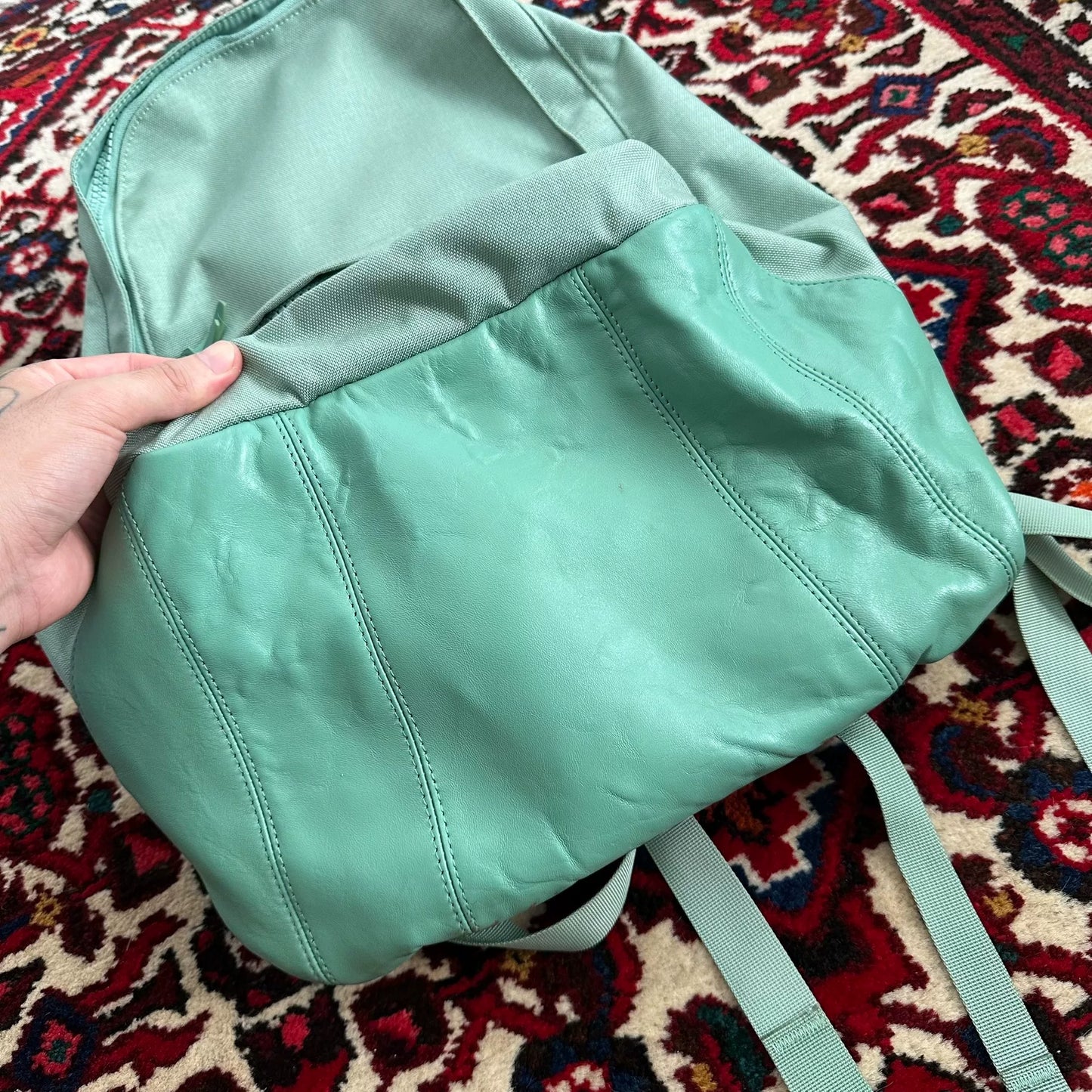 visvim cordura leather backpack