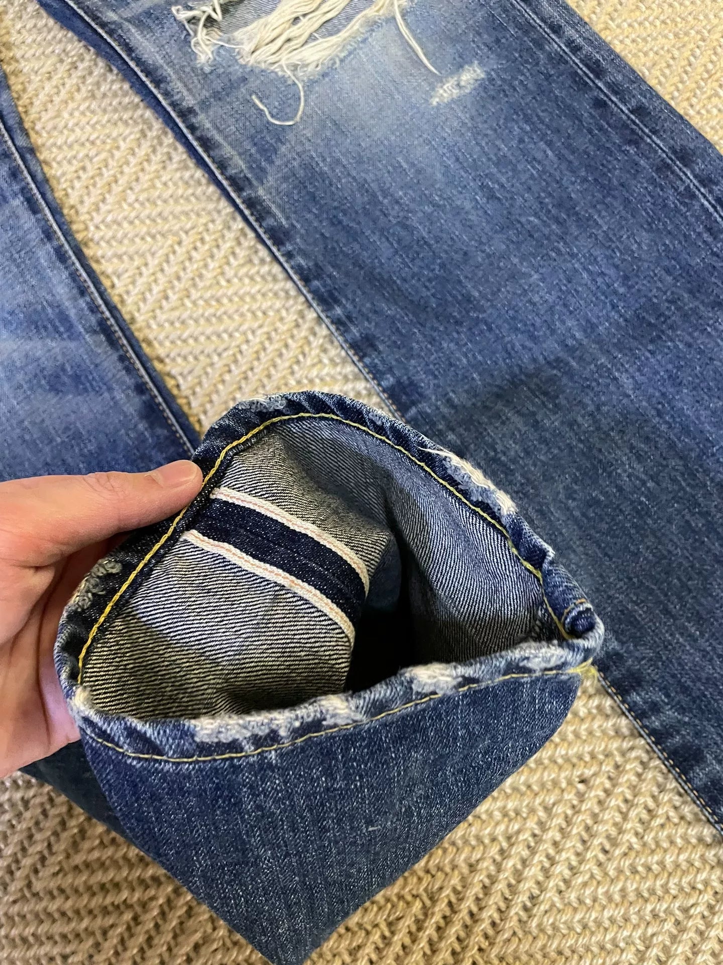 Vanquish Fragment Distressed Lightning Jeans