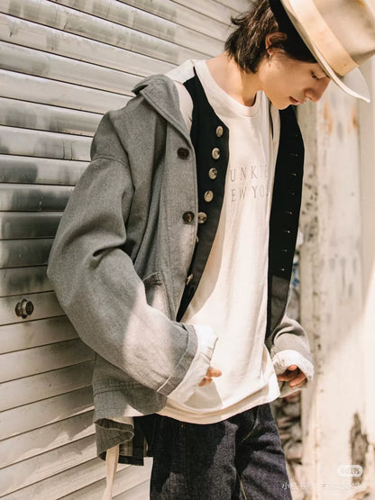 visvim sower jacket in gray wool blend