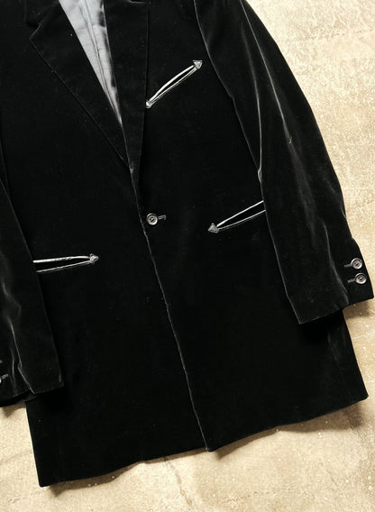 velvet jacket with stylish zipper details