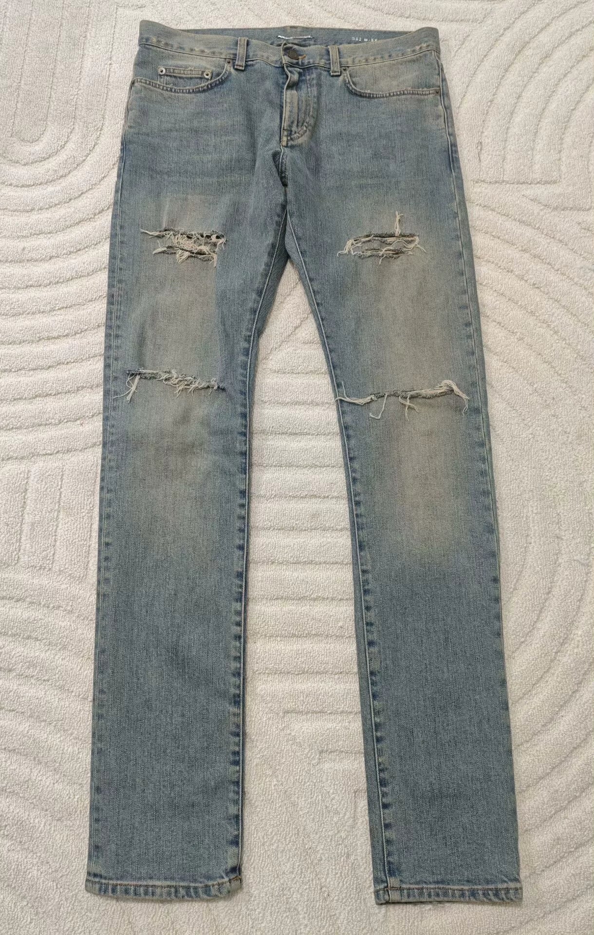 Saint Laurent Paris Distressed Jeans