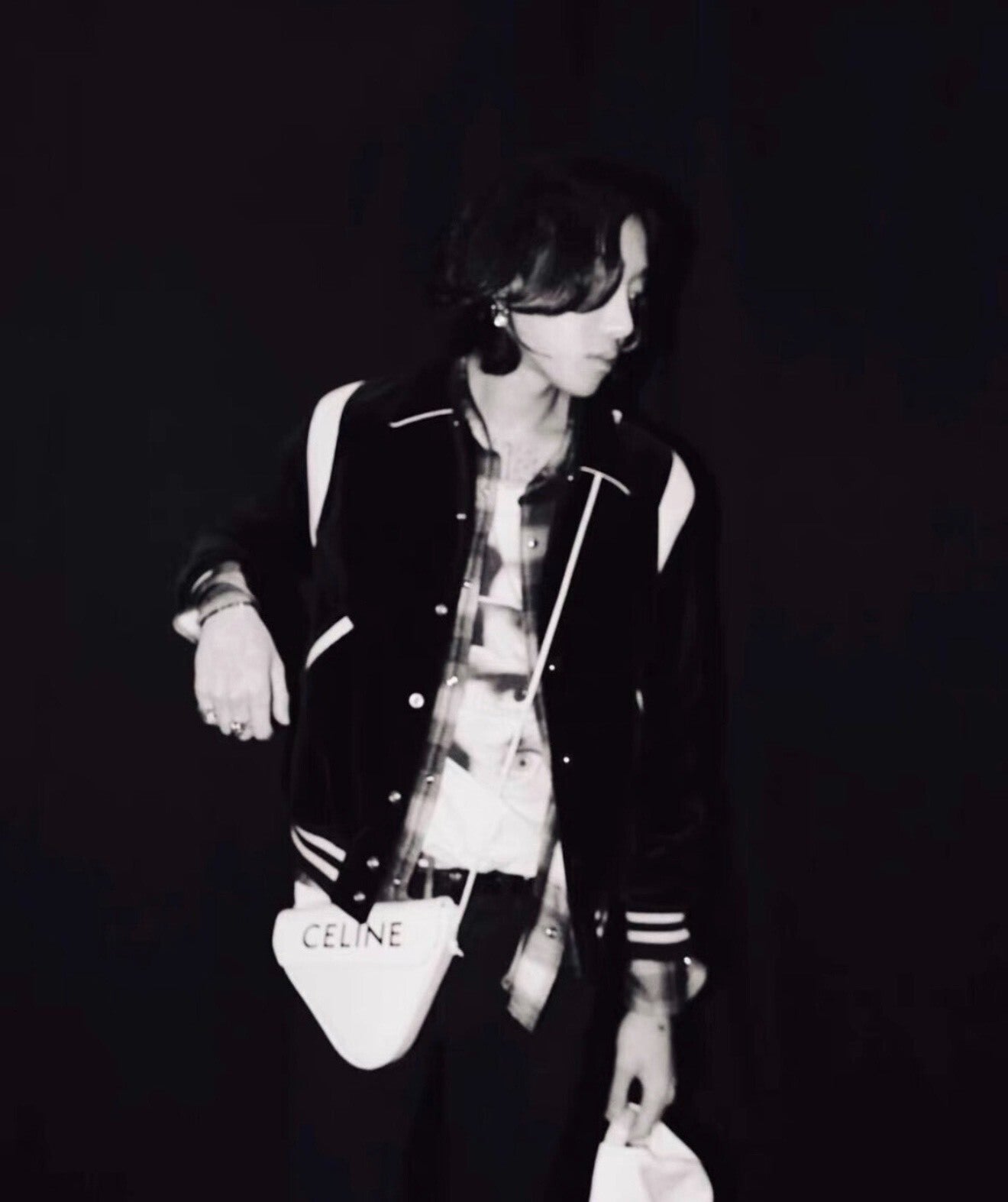 Celine Black and White Corduroy Jacket