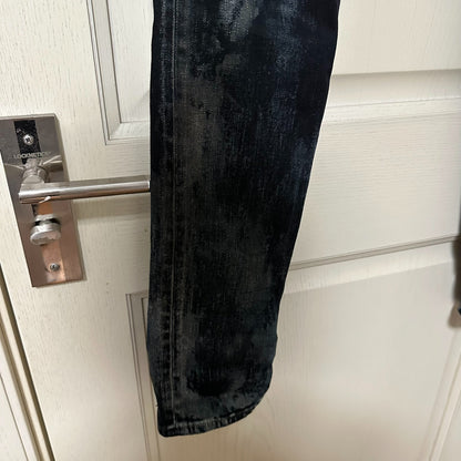 Saint Laurent Black Distressed Jeans