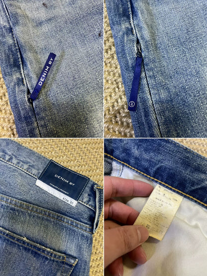Denim by Vanquish Fragment Distressed Washed Jeans