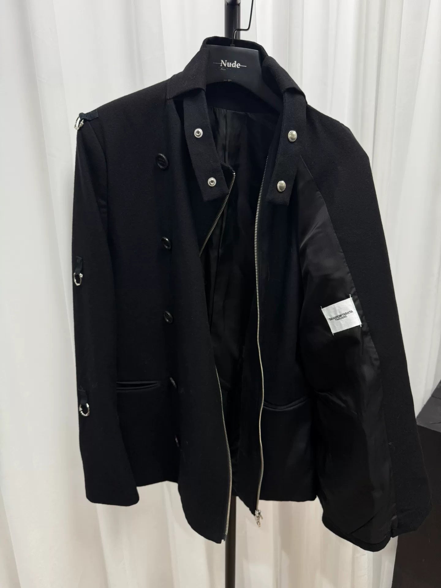 soloist skull ring zip jacket black