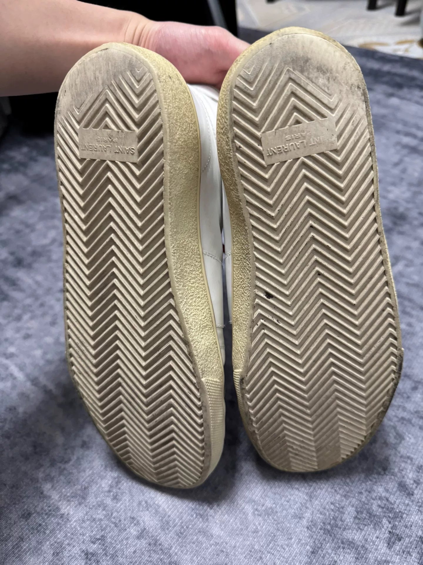 Saint Laurent High-Top Sneakers with Studs