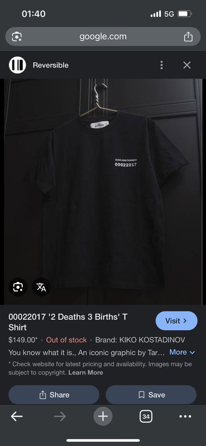 2 Deaths 3 Births Kiko Kostadinov T-Shirt