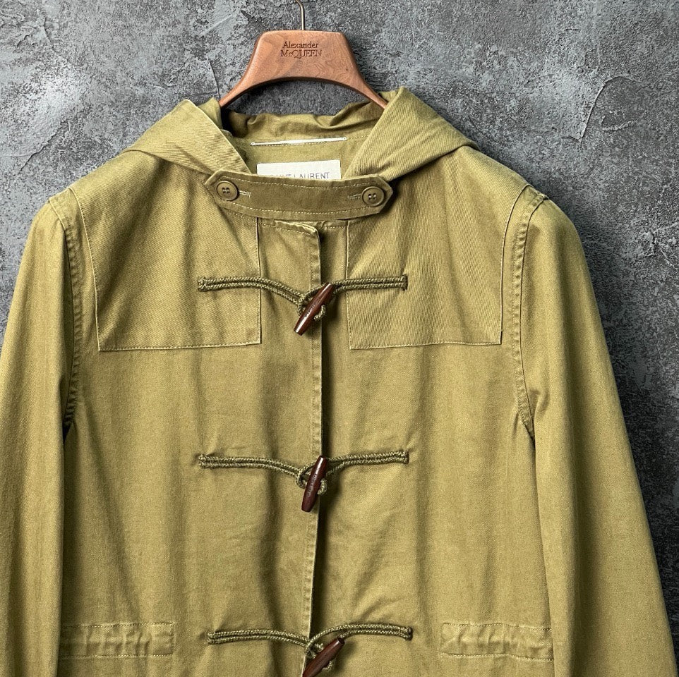 SAINT LAURENT Toggle Hooded Coat
