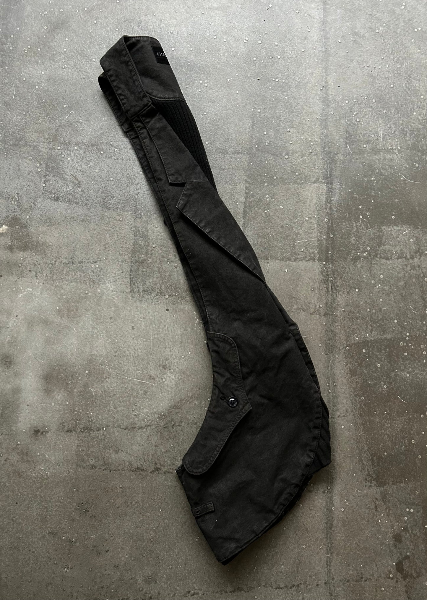 black denim vest with unique design