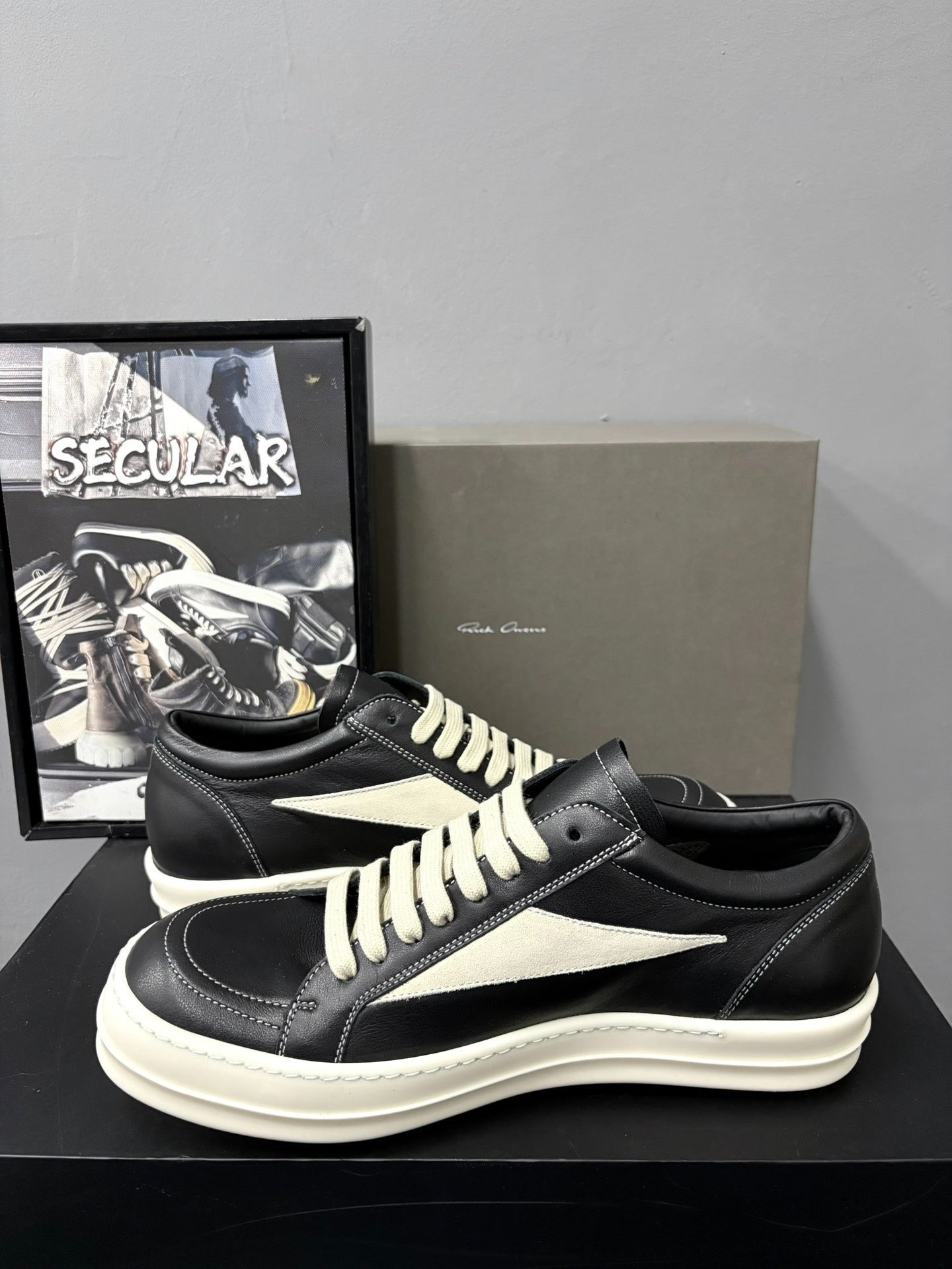 Rick Owens Leather Classic Sneakers