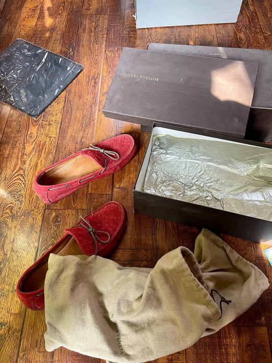 Bottega Veneta Men's Classic Woven Leather Shoes