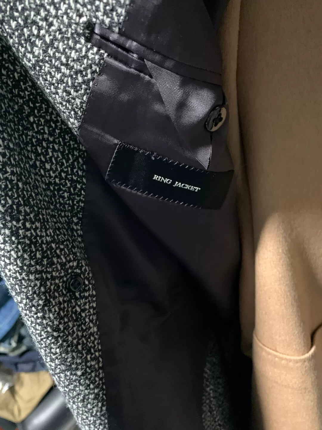 luxury black and white polo coat