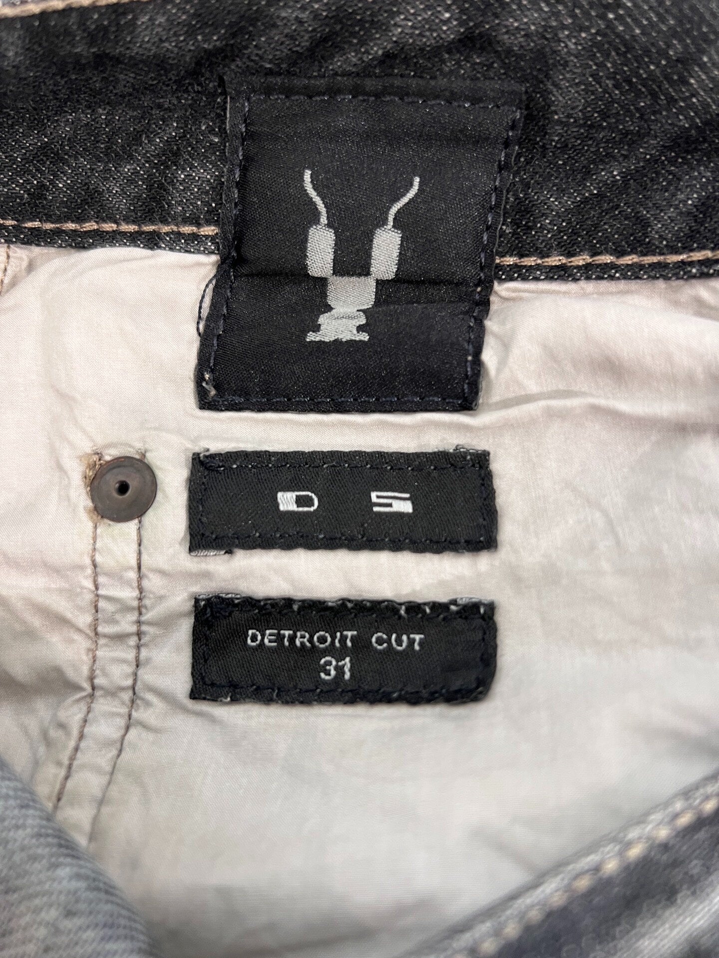 Rick Owens Drkshdw Washed Distressed Cropped Jeans 31