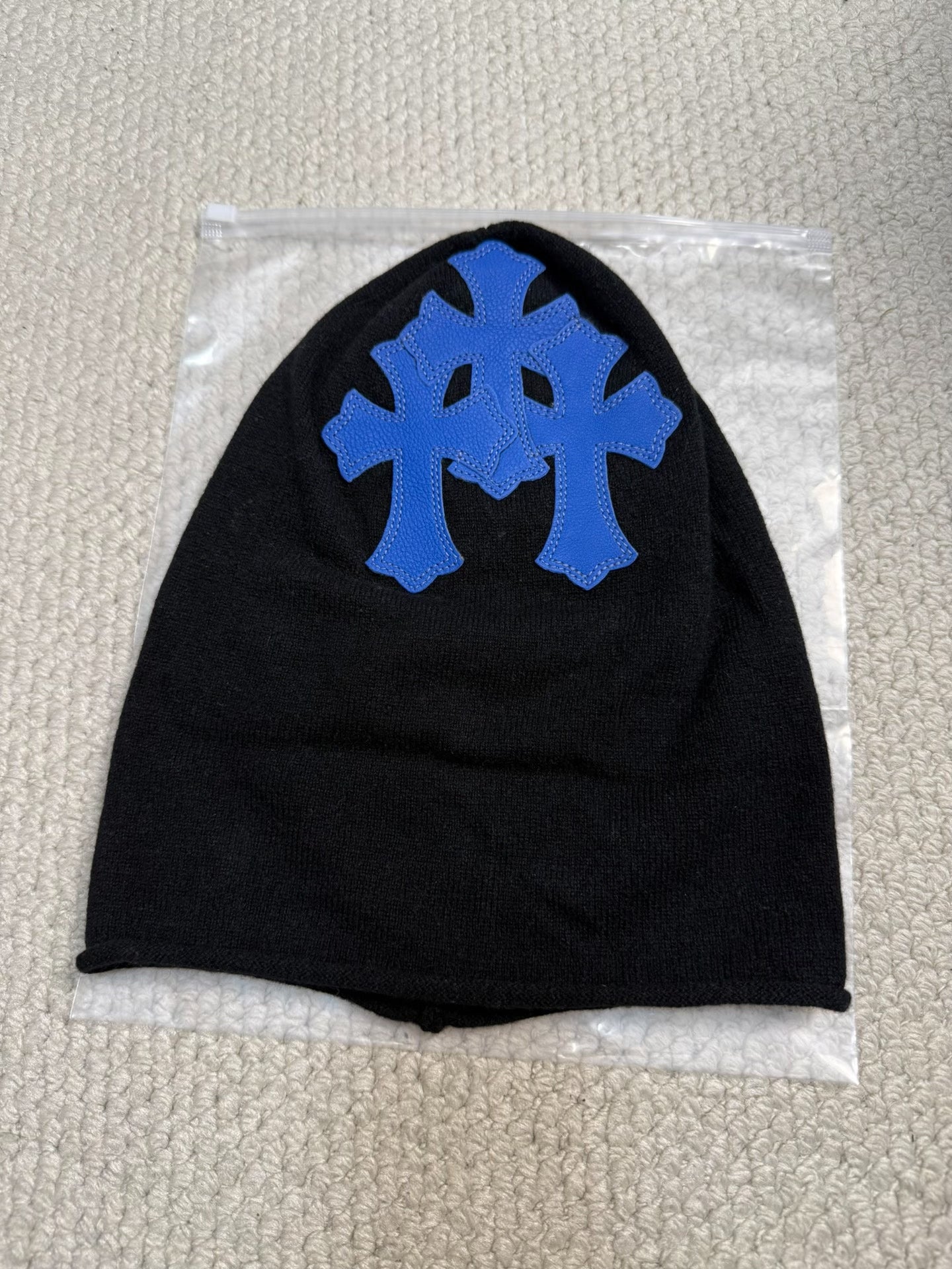 Chrome Hearts Blue Cross Cashmere Beanie