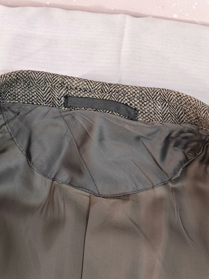 Zegna Gray Wool Linen Blazer