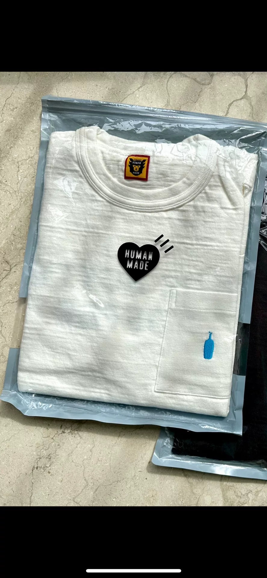 human made blue bottle collaboration tee