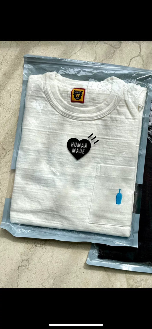 human made blue bottle collaboration tee
