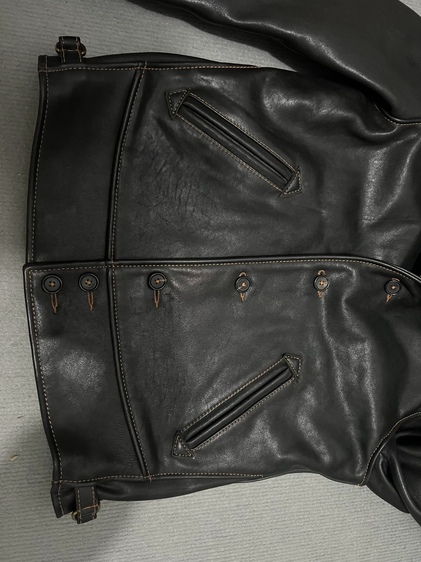 Campus Cowhide Leather Biker Jacket