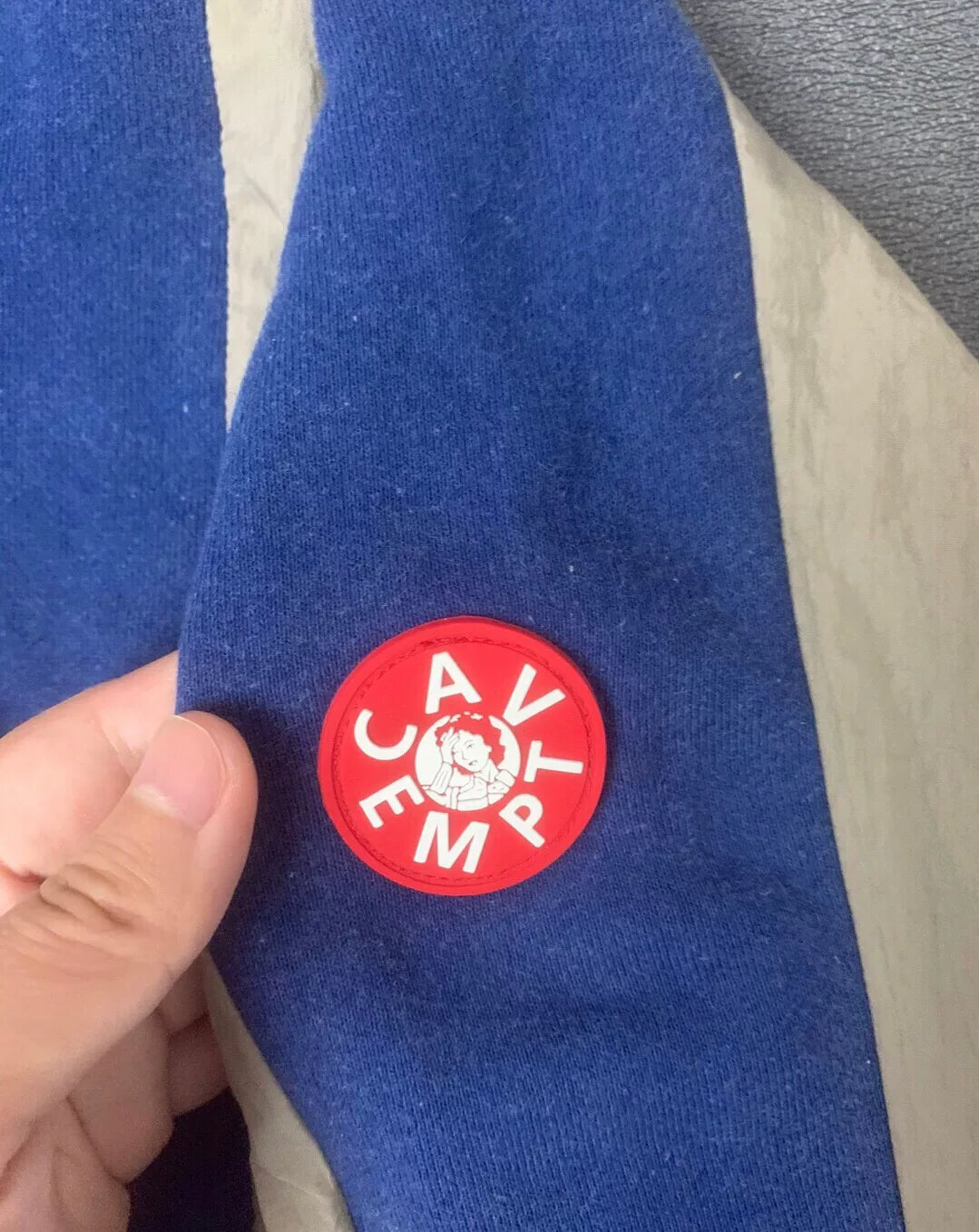 cavempt stripe half zip pullover sweatshirt