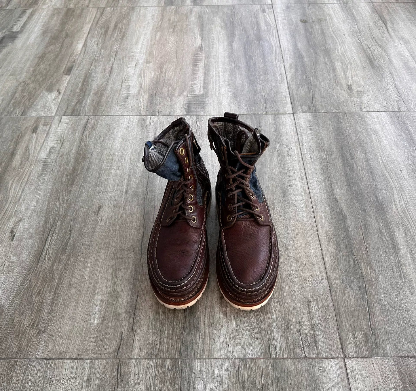 visvim grizzly boots lt.indigo size us8