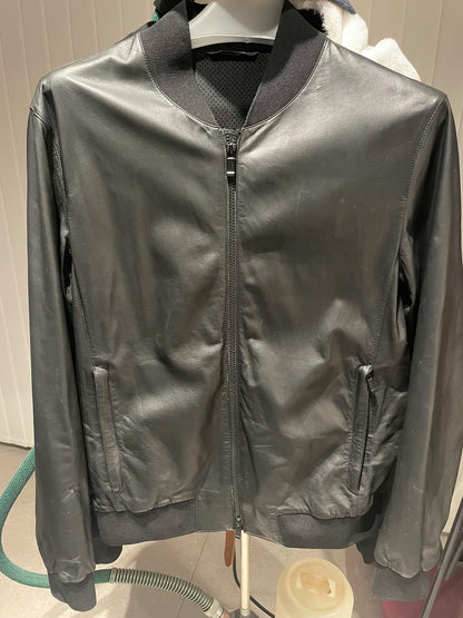 Z Zegna Leather Jacket M Size