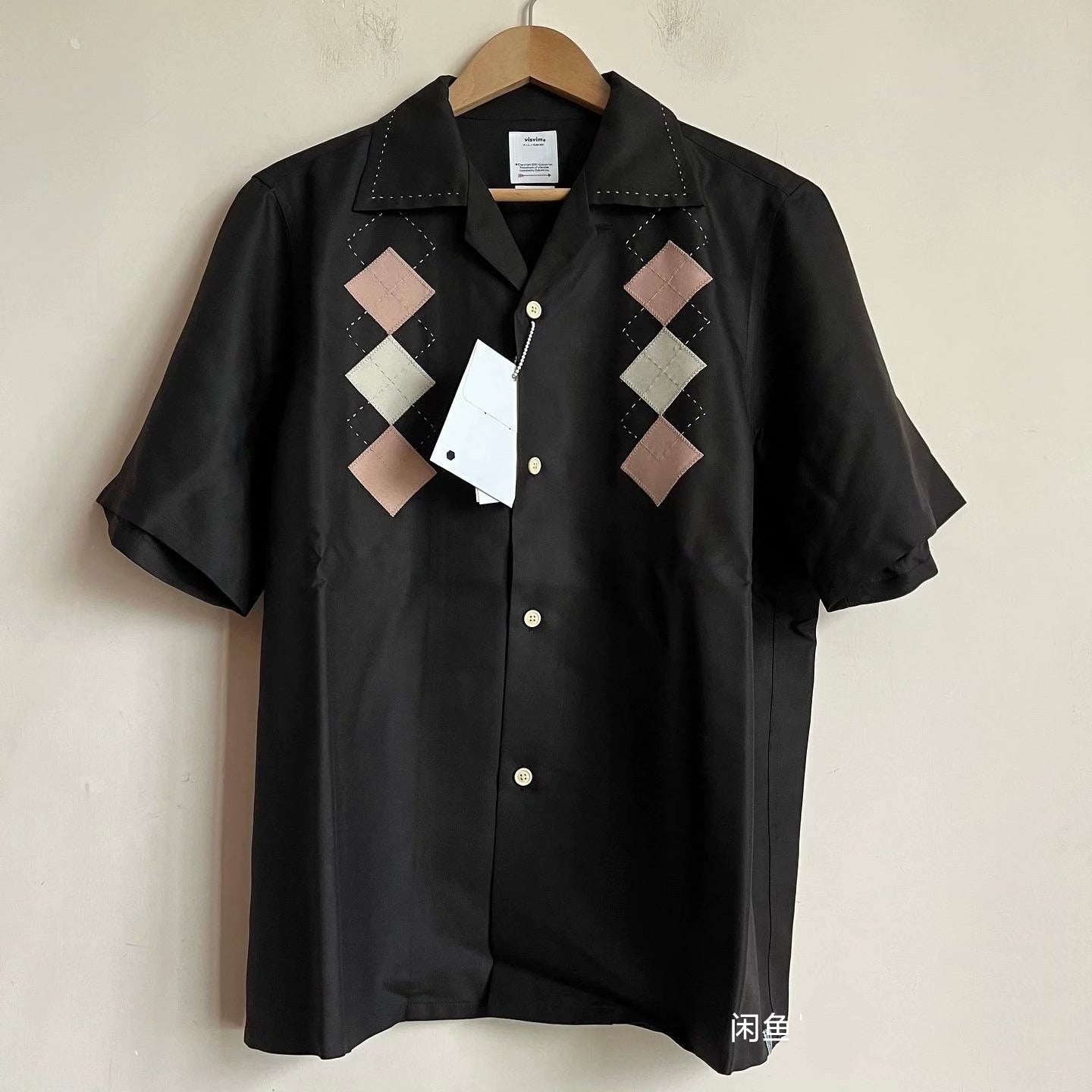 visvim KEESEY S/S Shirt with Argyle Patches