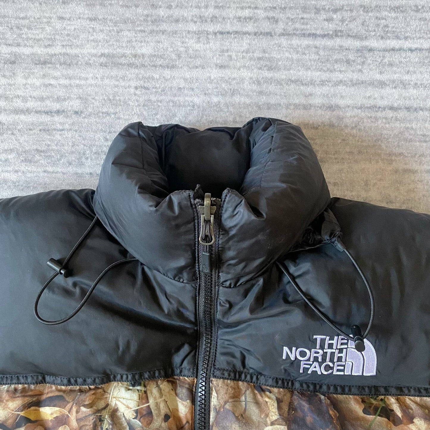 supreme x north face camouflage down jacket