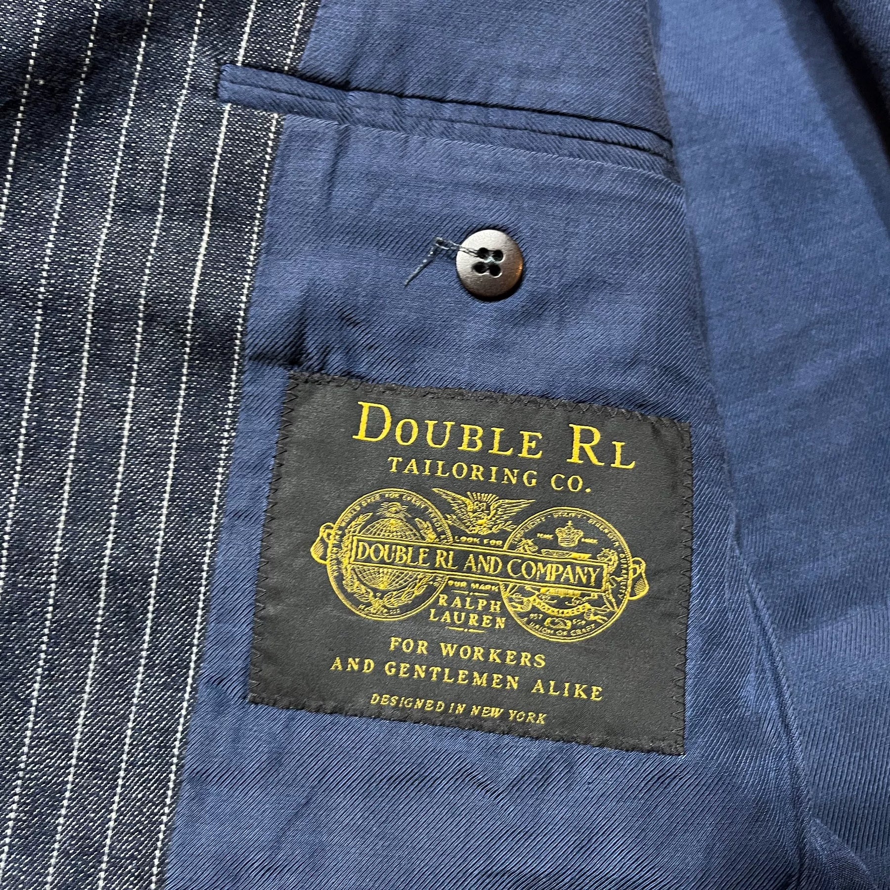 RRL Indigo Striped Suit