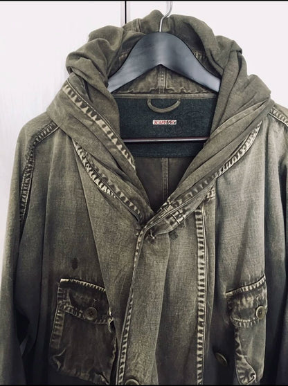 kapital kountry oversized khaki coat