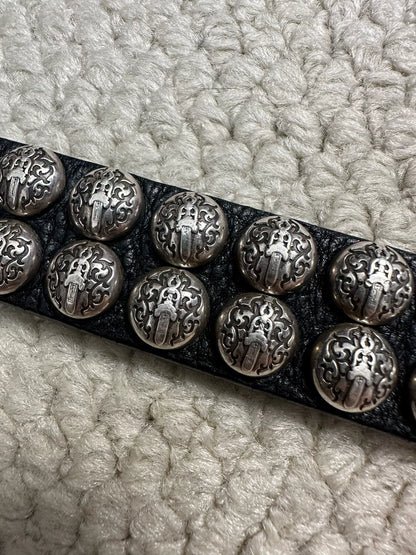 Chrome Hearts Gunslinger Narrow Silver Stud Belt