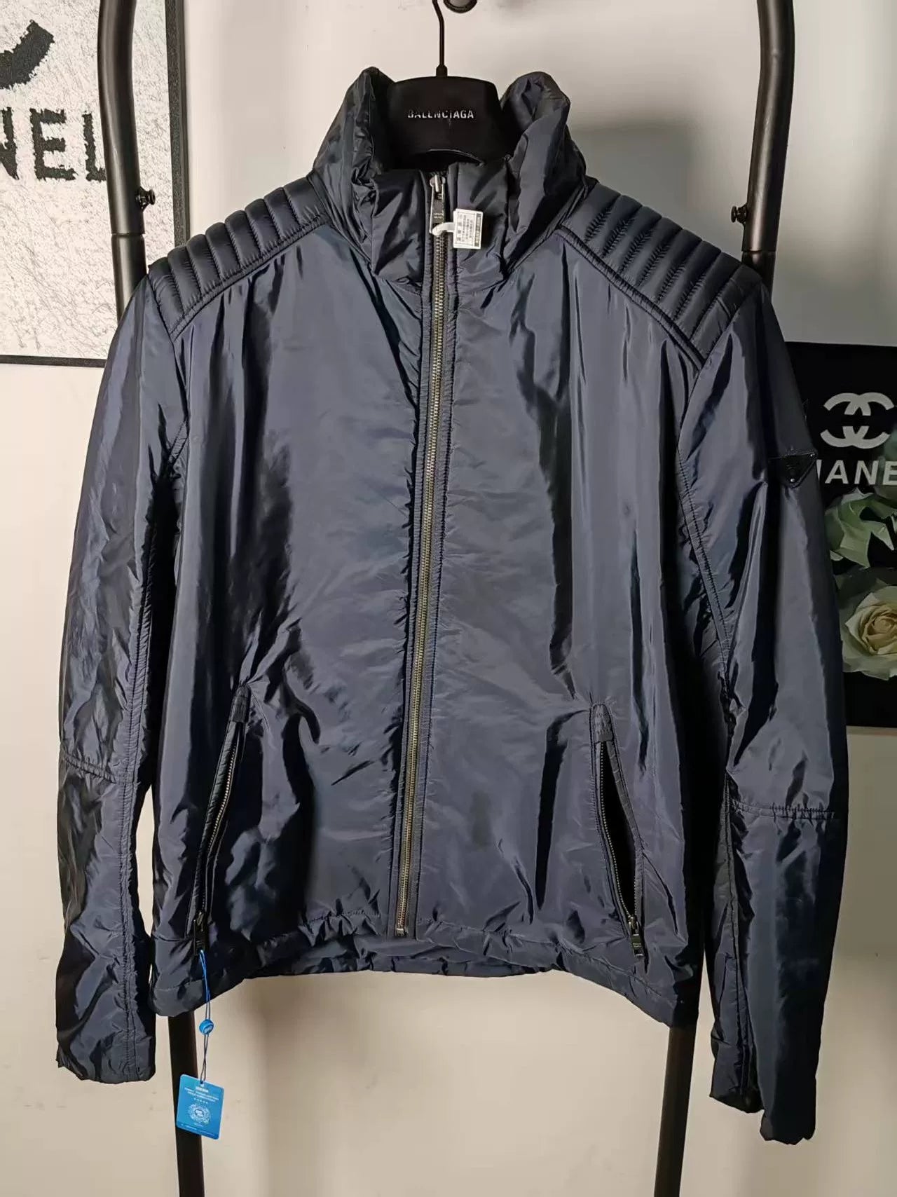 Prada Nylon Jacket with Metal Triangle Logo