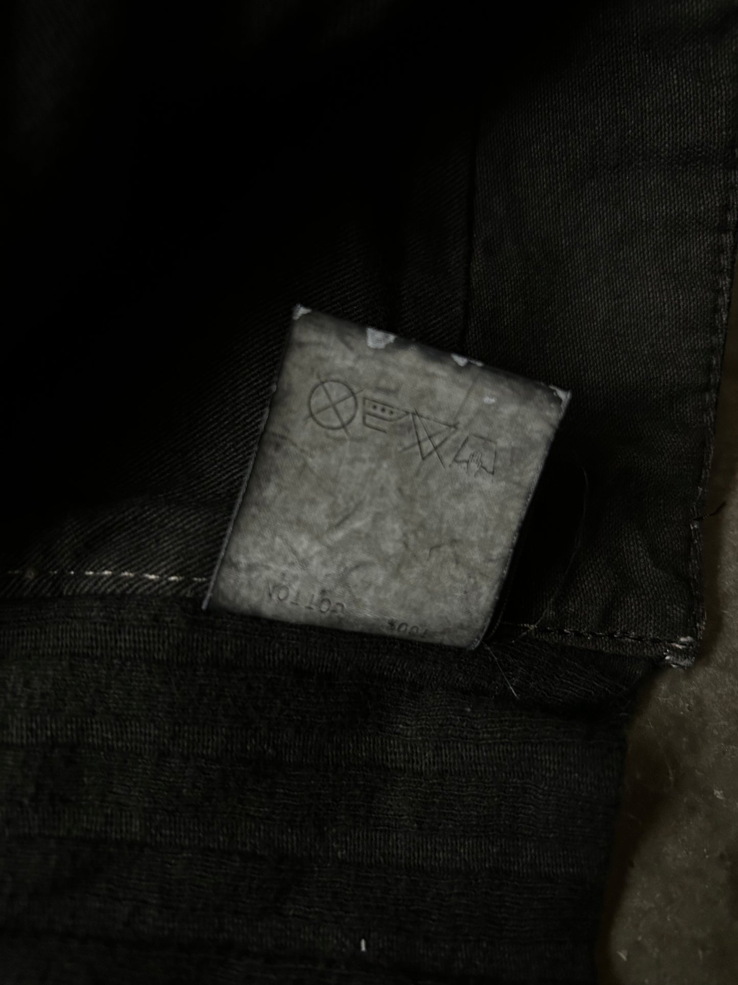 black denim vest with unique design