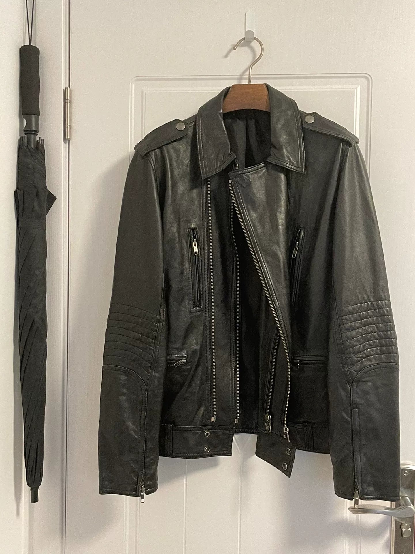 jean paul gaultier leather biker jacket