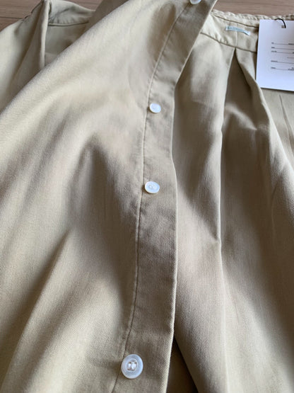 A.PRESSE Double Weave Twill Regular Collar Shirt