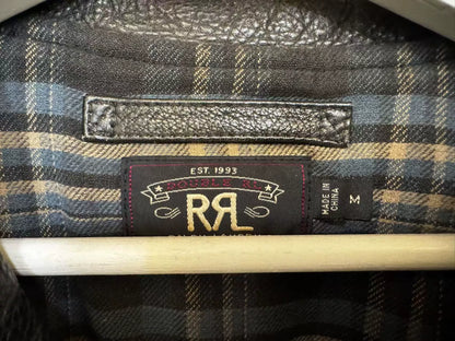 vintage rrl leather jacket for spring and autumn