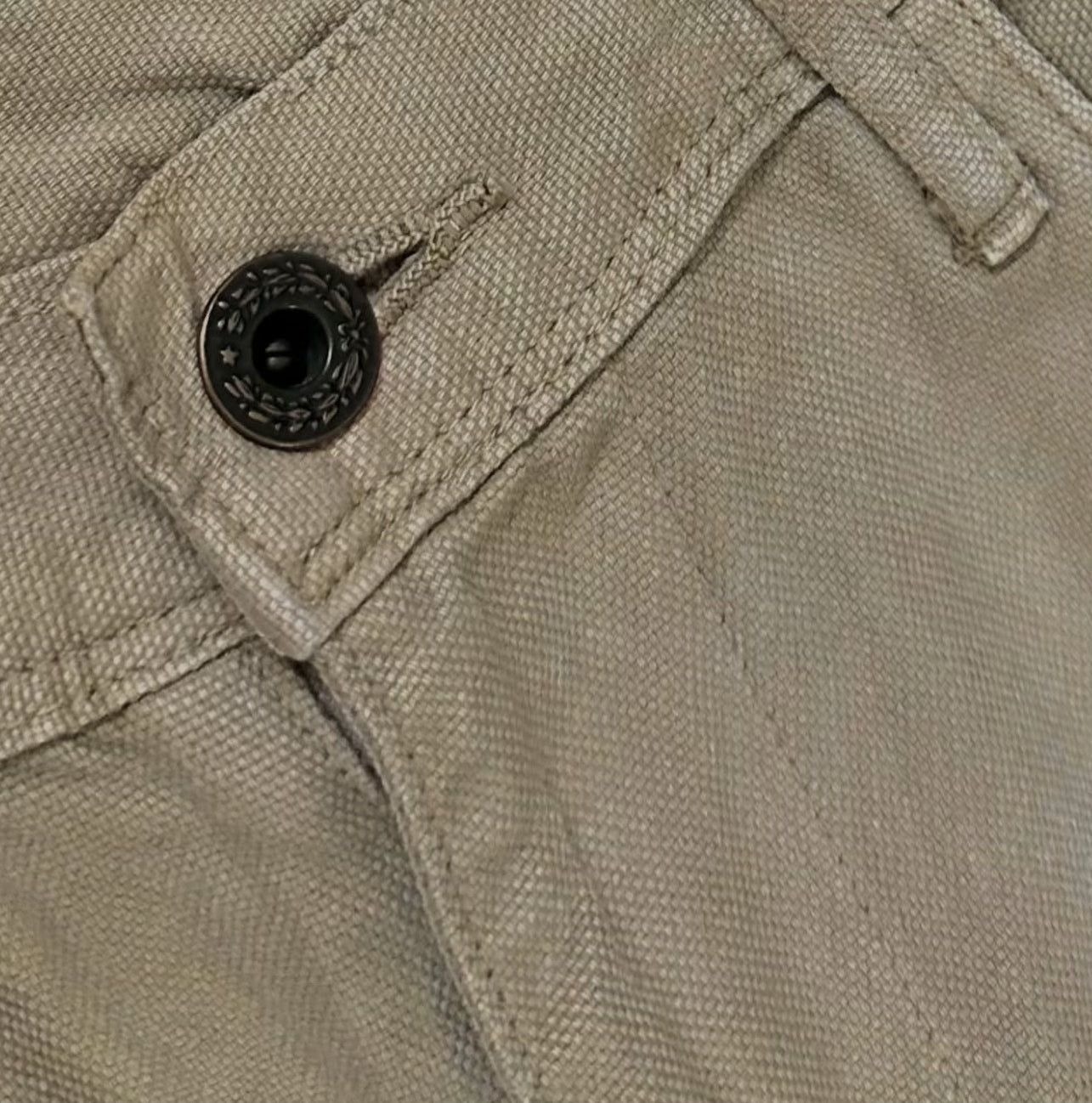 Vintage Kapital Beige Canvas Flare Pants