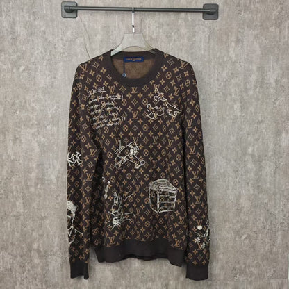 louis vuitton brown sweatshirt with unique design