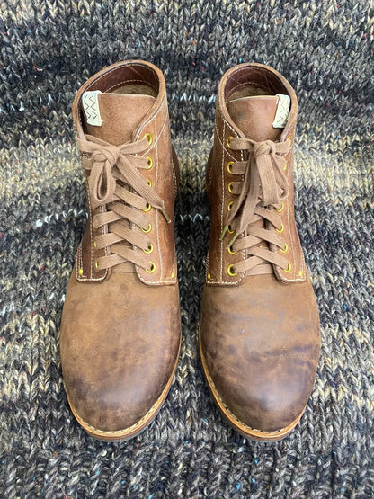 visvim brigadier boots folk in brown